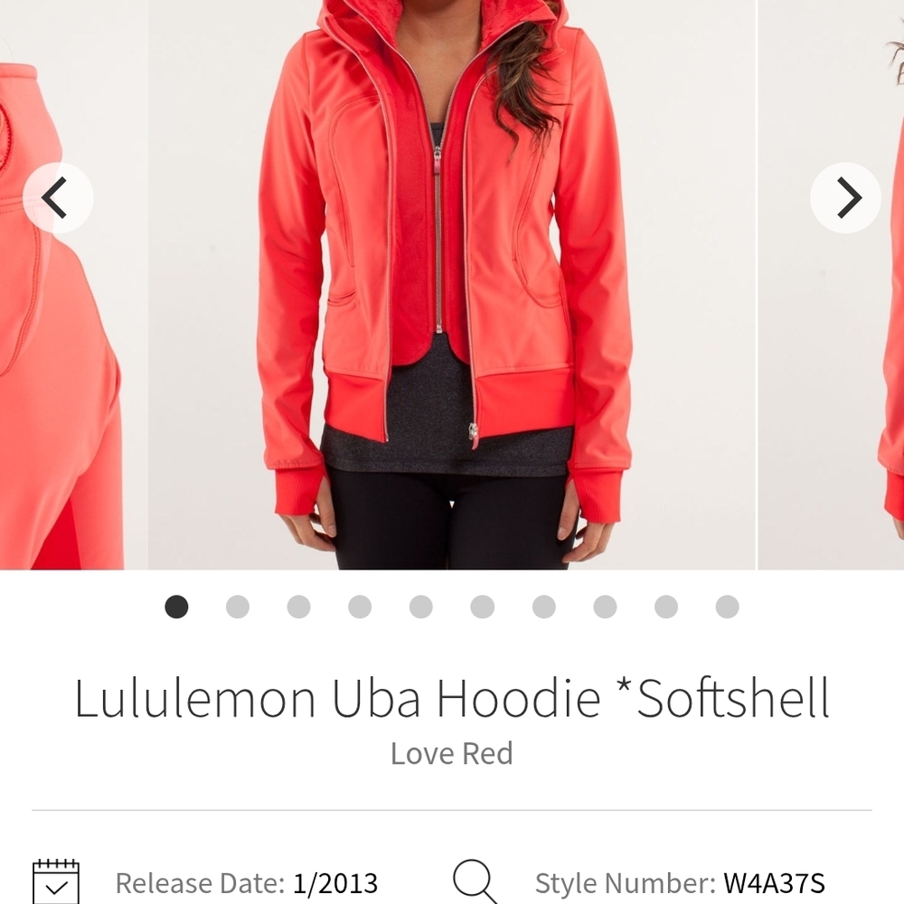 Lululemon Uba Love Red Softshell Hoodie